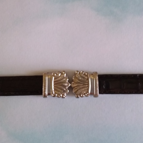 Black & Brown Reversible Croc Belt - Picture 7 of 7